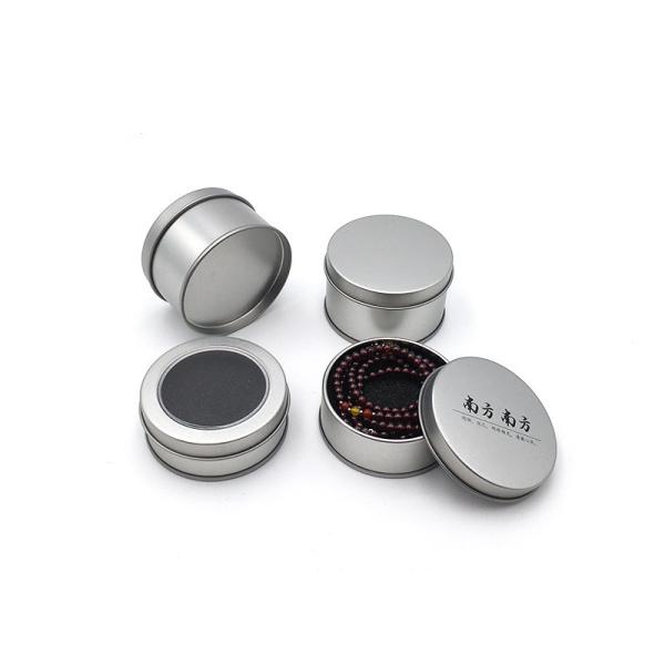 Cheap Cylinder Rustproof Printed Tin Boxes Multipurpose With PVC Window for sale