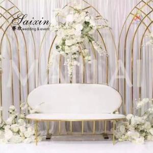 China Backdrop Decoration For Wedding Reception Church European Stand Stainless Steel Pipe Shelf on sale