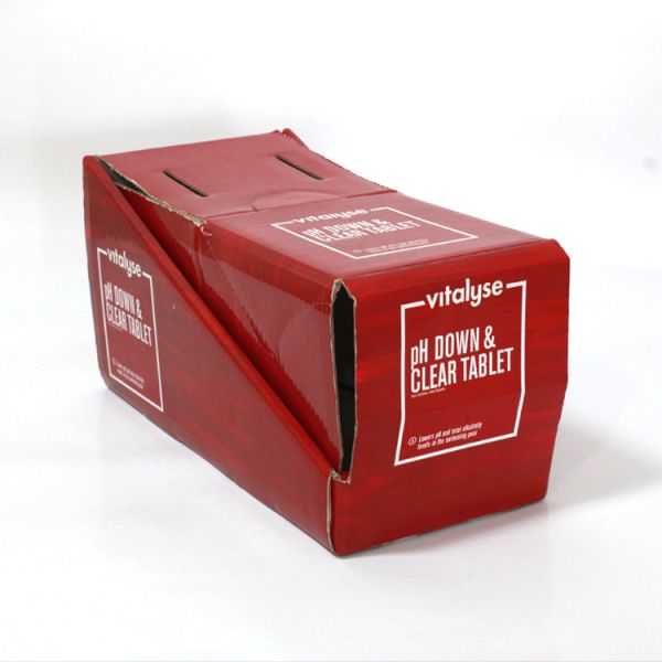 Custom Printed Corrugated Foldable Packaging Box Rectangular red corrugated display box