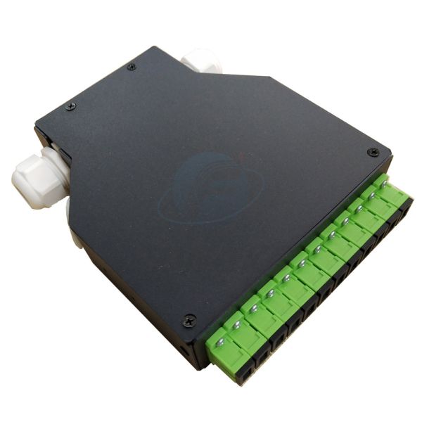 Black 12 Port SC/APC DIN Rail FTTH Terminal Box Patch Panel