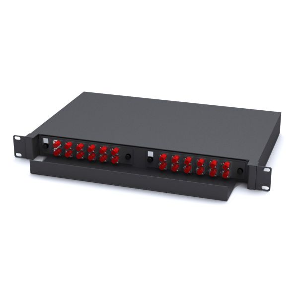 ODF Optical Fiber Distribution Frame 1U 48F Pull Out Modular For SC LC ST FC Adapters