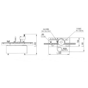 Automatic 0.75KW 2400BPH Liquid Filling And Sealing Machine
