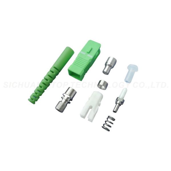 SC / APC Fiber Optic Connector Green Color Singlemode SGS Certification