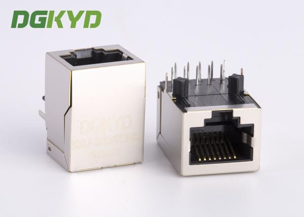 1 Port cat 6 RJ45 connector modules with internal transformers for Fiber Optic