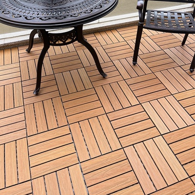 120 X 120MM Terrace Anti Uv WPC DIY Decking Mocha Wpc Wood Plastic Composite Decking