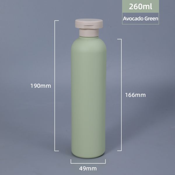 Umetass 260ml Green Water Bottle Cosmetic Liquid Serm Lotion Package for Round Bottle