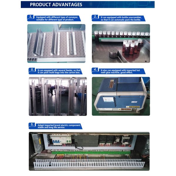 ZH-100 High Speed Cartoning Machine 1100kg Bottle Packaging Machine