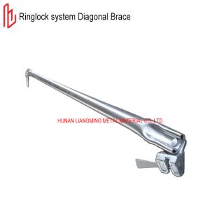 Best Q195 Q235B Scaffolding Ringlock System Vertical / Level Type Scaffolding Diagonal Brace wholesale