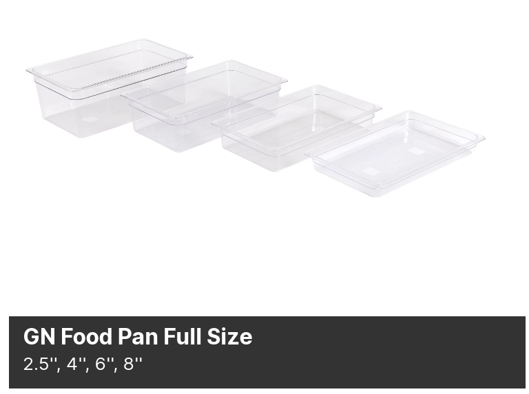 Pc Rectangle Pp Gn Pan Plastic Food Pan For Front Loading Insulated Food Pan Carrier