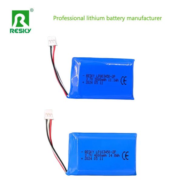 Flat Lithium Polymer Battery Cell 803450 2p 3.7V 1500mAh 3000mAh Power Batteries