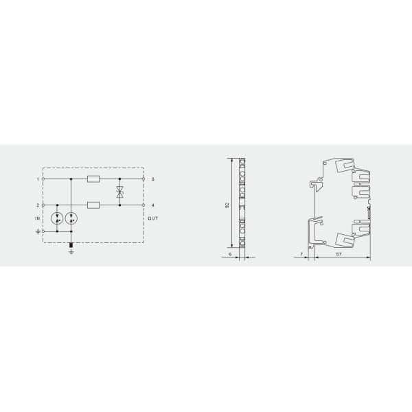 10 KA Data Surge Protection Devices Polyamide PA 6.6 Easy Installation