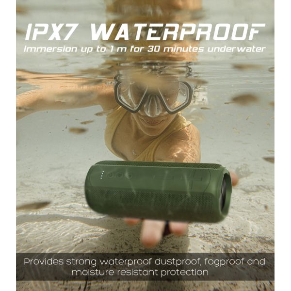 Wireless Waterproof Speaker , 7.4V 2200mAh Cylindrical Bluetooth Speakers
