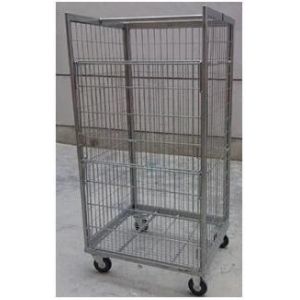 No Top Shelf Laundry Wire Utility Cart Three Mesh Layers With Hanger