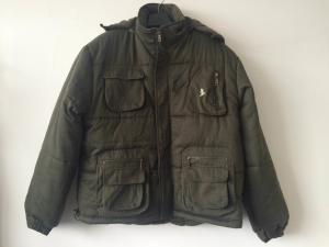 Best padded jacket, polar fleece jacket, olive green, S-3XL, padding and polarfleece lining, 023L wholesale