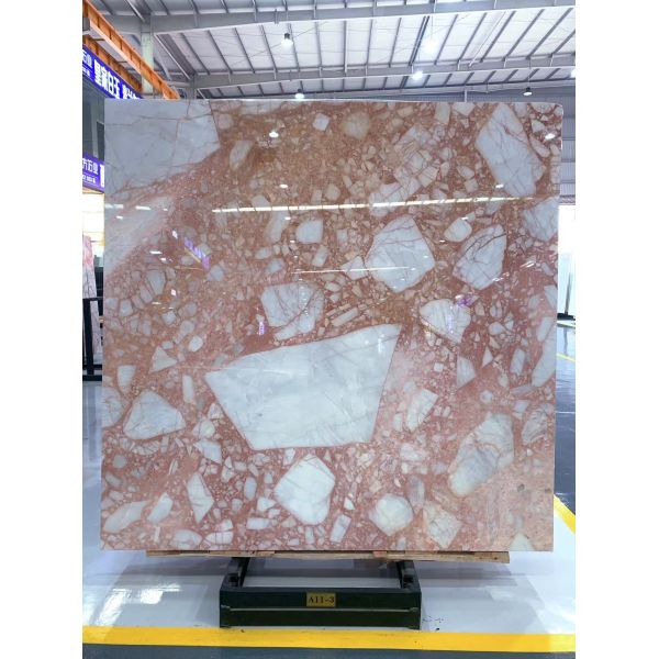 Natural Personalized Italian Bvlgari Pink Marble Slab Pink Marble Flooring