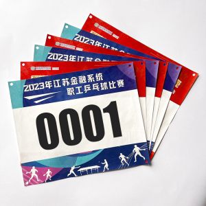 Tear Resistance Competition Number Labels 0.5mm Rectangular Shape