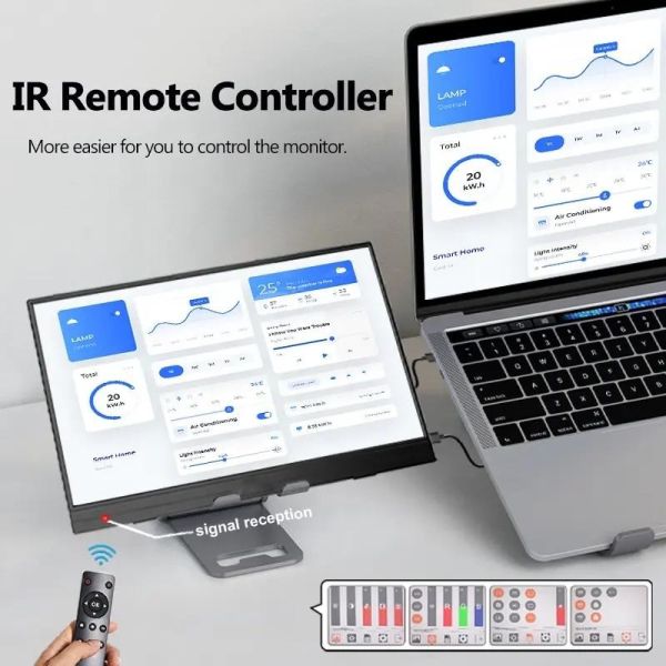 Wireless Portable LCD USB Monitor Touchscreen 1920x1200 14 Inch For PS4 PS5