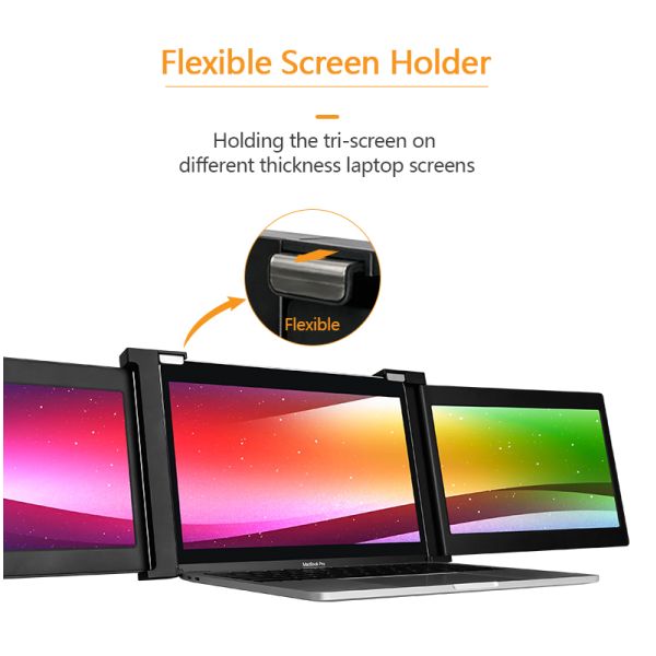 Workstation 10.1inch Laptop Extension Monitor Portable Triple Screen