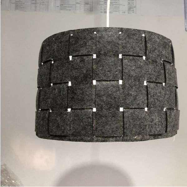 Woven Felt Wrapped String Lamp Shade 300*200MM In Grey White And Red