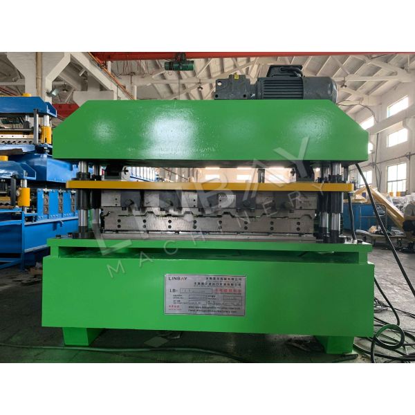 0.3mm-0.6mm Corrugated Roof Panel Roll Forming Machine 7.5T