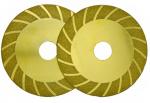 4 Inch Titanium Plating Diamond Tile Blade Wave Cutting Wheel Grinding Disc