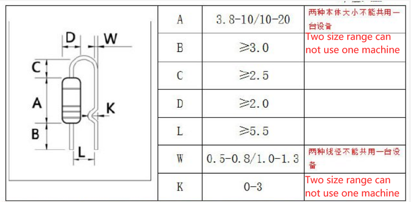 Auto Resistor/Diode Lead Forming Kinking Machine Vertical Shape RS-907FK