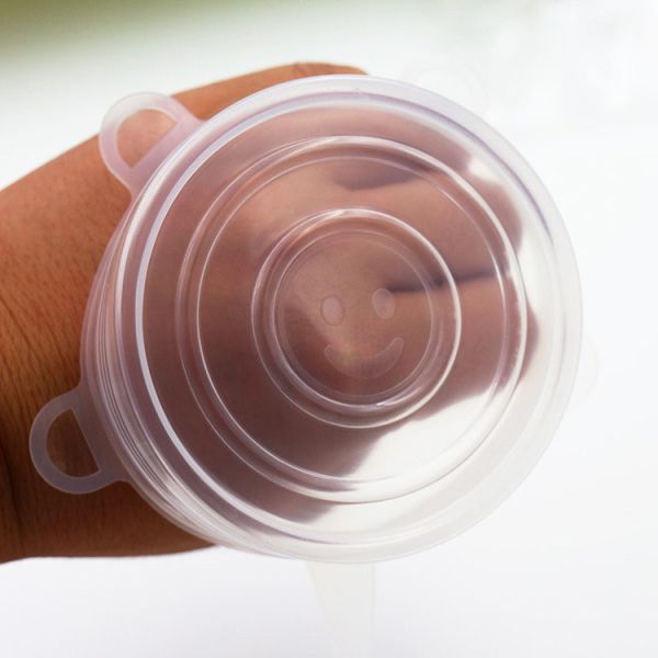 Tasteless Durable Stretch Lids For Bowls , Microwaveable Stretch Container Covers