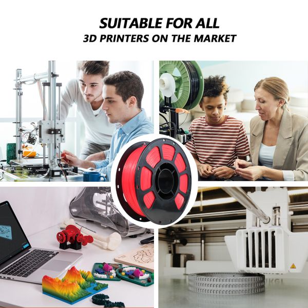 Strong Resilience Temperature Color Change Red To White 3D Printing Filament PLA +1.75mm