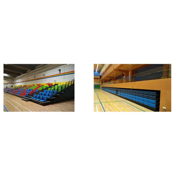 Retractable Stadium Seating Telescopic Bleacher Seat with Folding Back