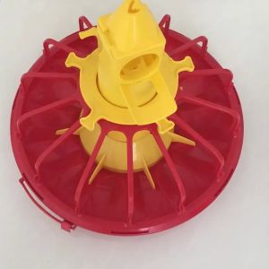 10kg Chicken Feeder Automatic Chicken Feeding System Yellow Red
