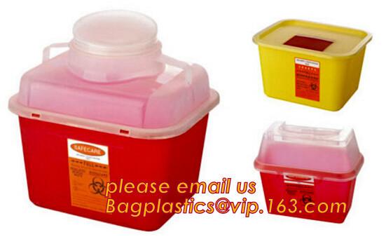 Cheap Rectangle safe sharp container, Medical Disposal Bin Sharp /Safe SharpS Containers plastic medical sharp containers for sale