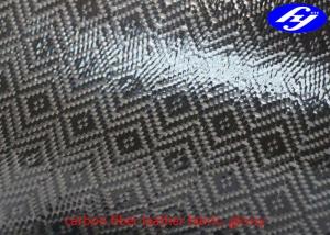Best Jacquard Glossy Carbon Fiber Leather Fabric TPU Coated Rhombus Pattern For Wallets wholesale