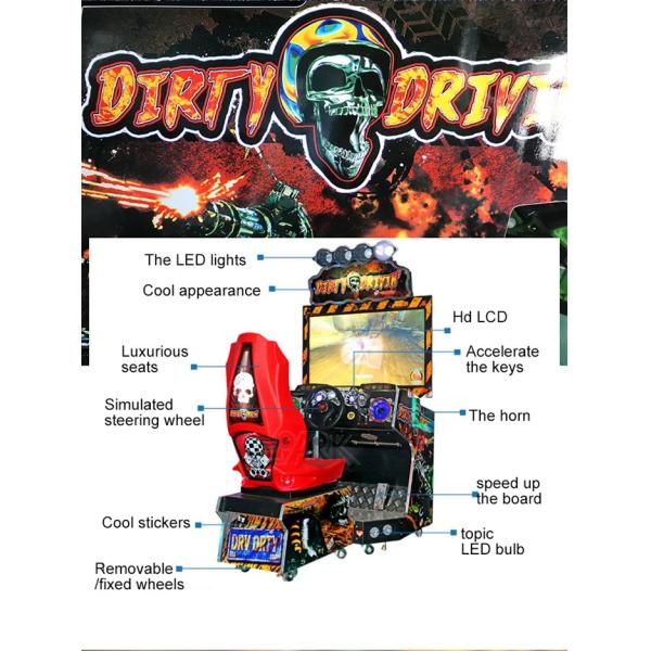 Upgrade Color Cabinet Dynamic Music Dynamic Dirty Driving Racing 42 Inch Game Machine