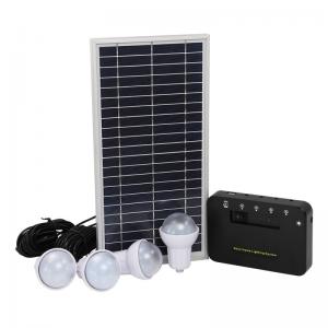 Black Solar Panel Solar Home Lighting Systems 8W 11V Lifepo4 Solar Generator
