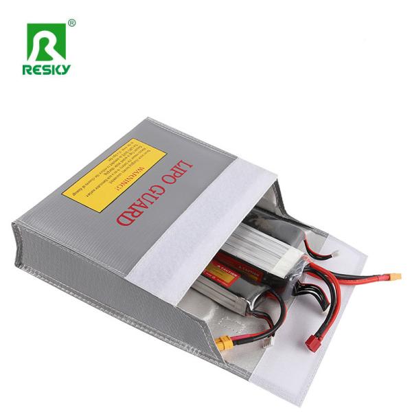 Fireproof Waterproof Explosion Proof Rc Lipo Battery Safe Bag With Zipper 45x165x215mm