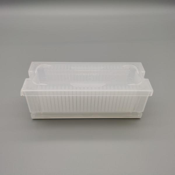 Cheap Rectangular Silicon Wafer Box 25PCS Press Type Recyclable Use With Bottom And Lid for sale