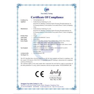 Foshan Suntway Technology Co. Ltd. Certifications