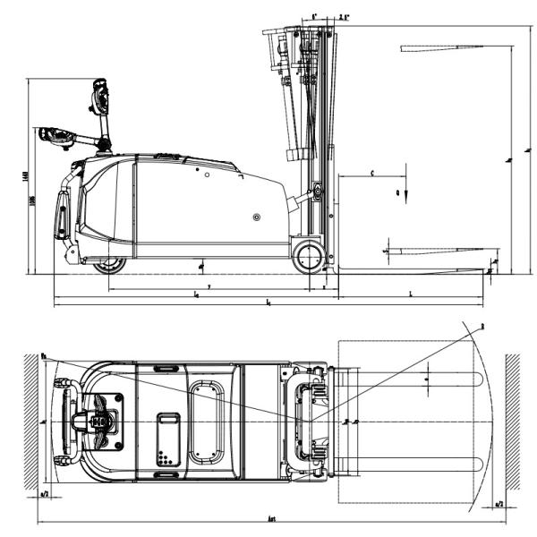 Electric Drive EP Tech 2.0 Ton Counterbalance Stacker With Optional Lithium Battery Lifting Height 3000mm
