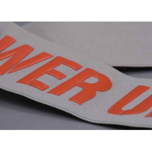 Shiny Silicone Logo 47mm Wide Non Slip Elastic Band For Garments