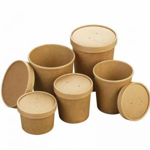 Best Different capability kraft paper cup leakproof take away food seal packaging wholesale retail supplier wholesale