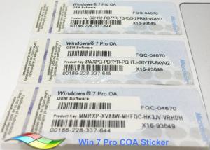 Best 100% Original Windows 7 Pro 64 Bit Product Key Software / Windows 7 Pro Coa Sticker wholesale