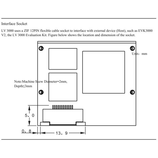 Slim Barcode Reader Module Interface Cable 350 LUX Light Intensity CMOS Image Sensor