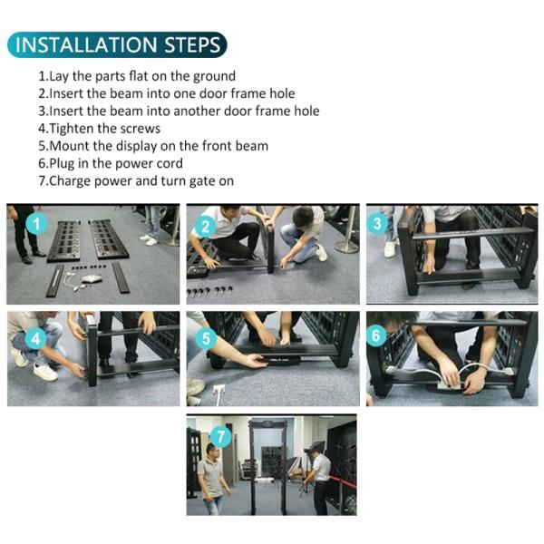 18 Zones Non Contact Walk Through Temperature Scanner For School Mall Hotel Airport