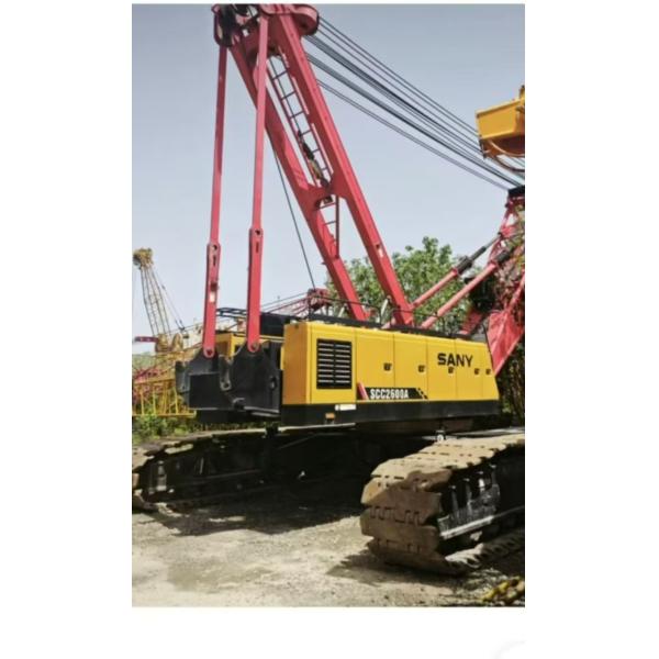 2021 Sany Used Crawler Crane SCC2600A With A 72m Main Boom, A 60m Tower Boom, A 110-Ton Counterweight, And 4,600 Hours Of Operation. Excellent