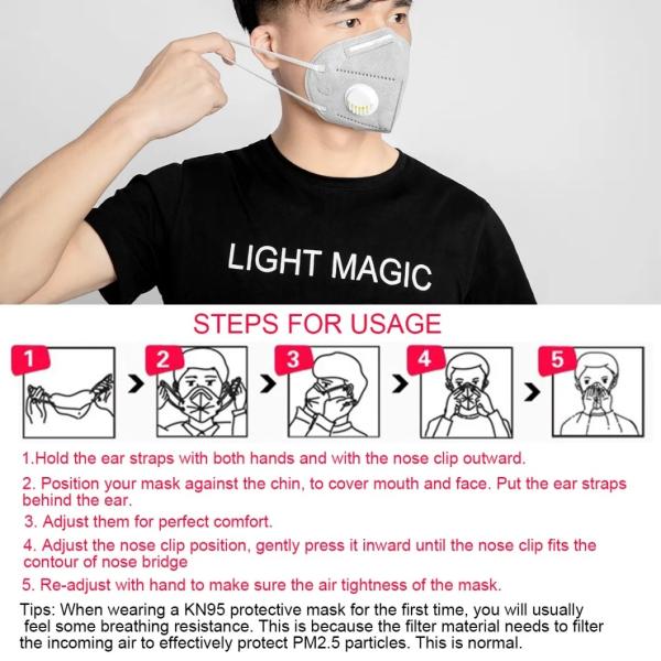 Adult Valved Dust Mask Formaldehyde Bad Smell Antibacterial Face Mask