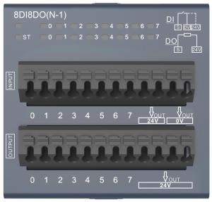 China Decowell Automatic Control Multifunctional Modules 8DI8DO Integrated PLC IO Module on sale