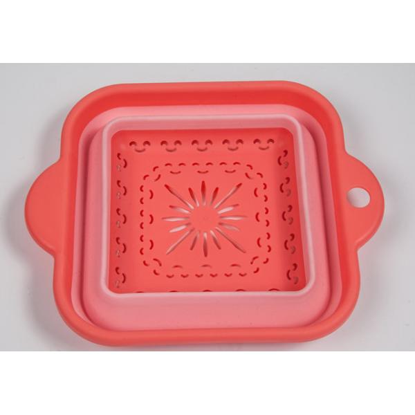 FBAB3078 for wholesales square shape with smile face collapsible colander