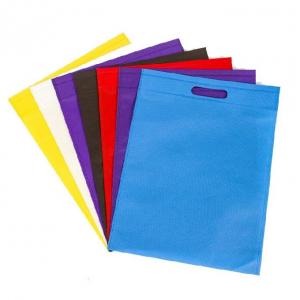 China Handled Colorful Non Woven Reusable Bags Eco Friendly Non Woven D Cut Carry Bag on sale