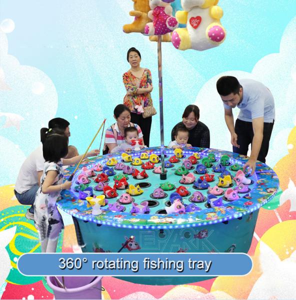 Time Controllable Children Amusement Fishing Machine With Multiple Fishing Rods