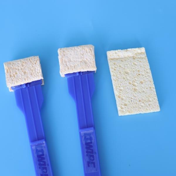 High Absorbency Rectangular Stick Mounted Sponge Swab Medical Cellulose Foam Swab Applicator